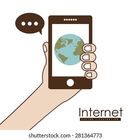 Technology design over white background, vector illustration