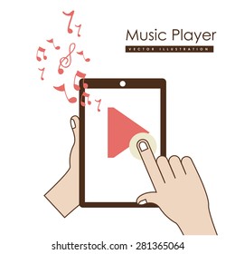 Technology design over white background, vector illustration