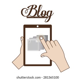 Technology design over white background, vector illustration