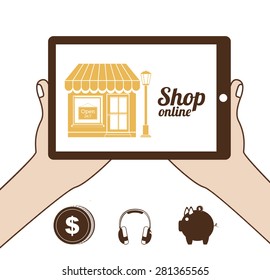 Technology design over white background, vector illustration