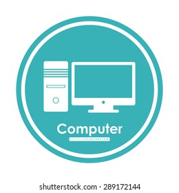 Technology design over white background, vector illustration