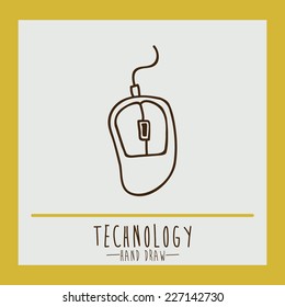 Technology design over yellow background, vector illustration