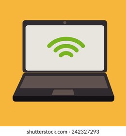 Technology design over yellow background, vector illustration