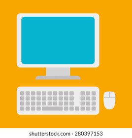 Technology design over yellow background, vector illustration.