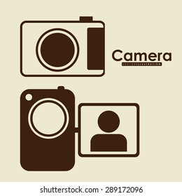 Technology design over yellow  background, vector illustration