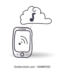 Technology design. sketch icon. Isolated illustration , vector