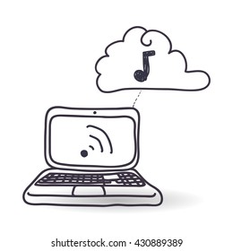 Technology design. sketch icon. Isolated illustration , vector