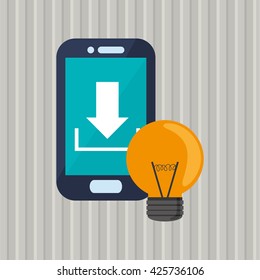 Technology design. smartphone icon. colorful illustration