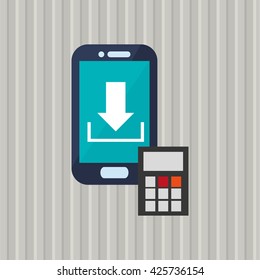 Technology design. smartphone icon. colorful illustration