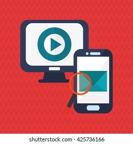 Technology design. smartphone icon. colorful illustration