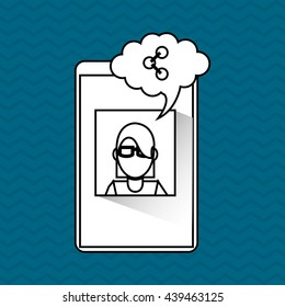 technology design. smartphone icon. Colorful illustration , vector