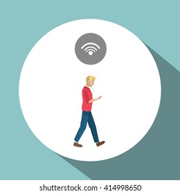 Technology design. social media icon. smartphone concept