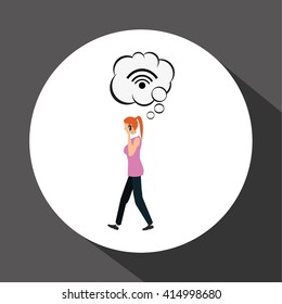Technology design. social media icon. smartphone concept