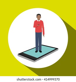 Technology design. social media icon. smartphone concept
