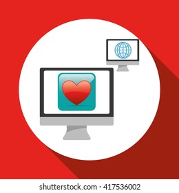 Technology design. social media icon. computer concept
