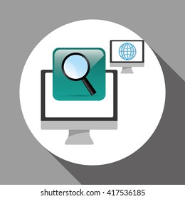 Technology design. social media icon. computer concept