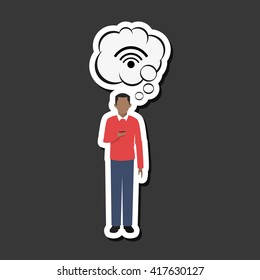 Technology design. social media icon. smartphone concept