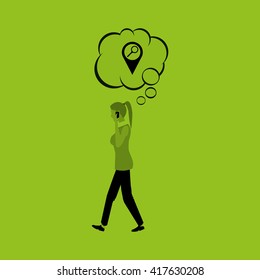 Technology design. social media icon. smartphone concept