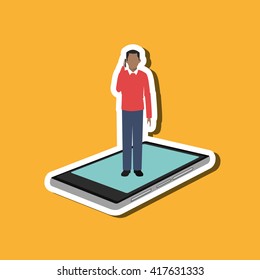 Technology design. social media icon. smartphone concept