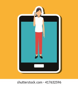 Technology design. social media icon. smartphone concept