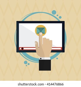 technology design. tablet icon. gadget concept, vector illustration
