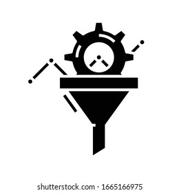 Technology destruction black icon, concept illustration, vector flat symbol, glyph sign.