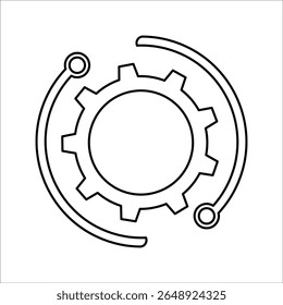 Icono de desarrollo de Tecnología, concepto de innovación, integración de sistemas, negocio de software, Asistencia técnica, soluciones inteligentes.