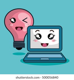 technology device character kawaii style
