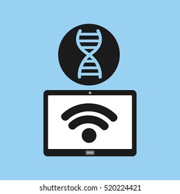 technology device health genetics concept vector illustration eps 10