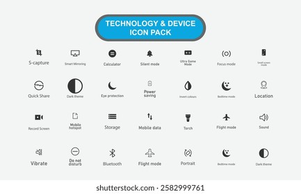 
Technology And Device Icon Pack. Electronic device icon set flat style. Simple electronic device icon set.
