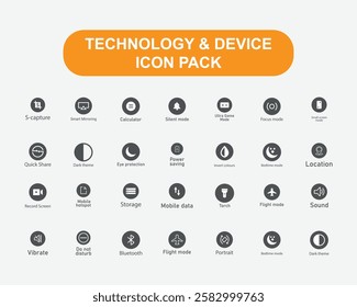 
Technology And Device Icon Pack. Electronic device icon set flat style. Simple electronic device icon set.
