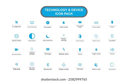 
Technology And Device Icon Pack. Electronic device icon set flat style. Simple electronic device icon set.
