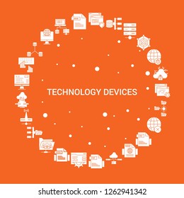 Technology Device Icon Set. Infographic Vector Template