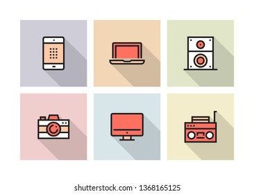 TECHNOLOGY AND DEVICES ICON CONCEPT