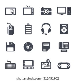 Technology and Devices Icon on White Background