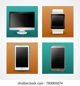 Technology devices icons
