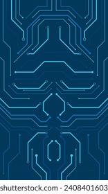 Technology digital abstract background. Blue circuit board wallpaper