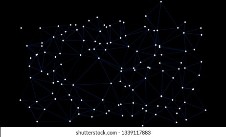 Technology digital algorithm conception, vector triangles shapes and circles