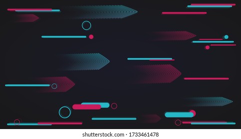 Technology digital background. Color fast modern background in the colors of a popular social network. Social media concept. Vector illustration