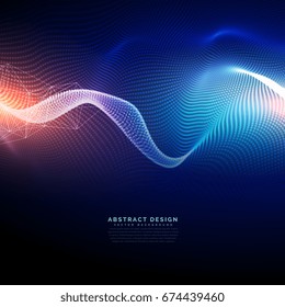 technology digital background in wavy futuristic style