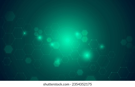 Technology digital blank background. Hexagon geometric tech banner design