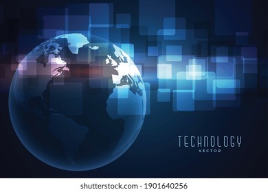 fondo de red digital blue earth