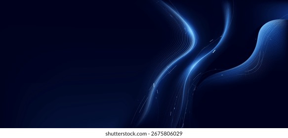 Technologie Digitale blaue Linien Abstrakter Hintergrund