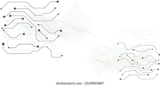 Tecnología de fondo de placa de circuito digital.