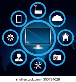 Technology digital design, vector illustration eps 10.