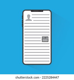 Technology digital device icon vector concept. New modern realistic front view black mobile template vector. Smartphone sign.