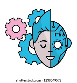 technology digital face