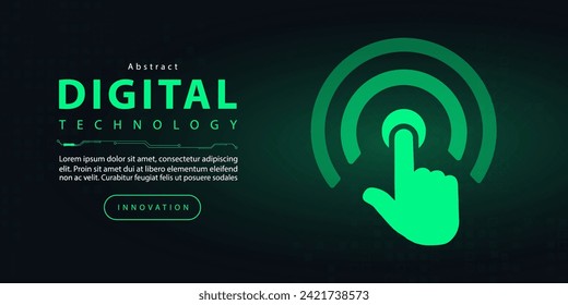 digitale Fingerabdruckaufnahme, 
Internetnetzanschluss dunkelgrüner Hintergrund, abstrakte Cyberinformationskommunikation, Ai big data science, innovation future tech grafik Vektorgrafik