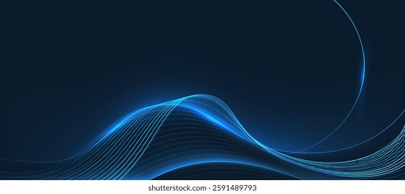 Technology digital flow background, modern tech banner, corporate business concept, hi-tech abstract background  for presentation business or tech event poster EPS 10