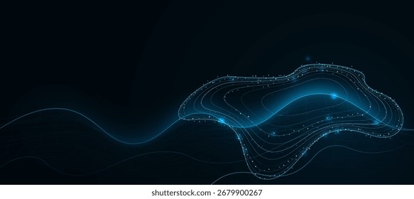 Technology digital flow background, modern tech banner, corporate business concept, hi-tech abstract background  for presentation business or tech event poster EPS 10